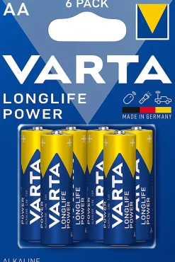 Pile alcaline AA (LR6) Varta Long-life Power, lot de 6