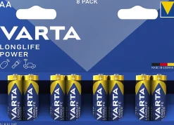 Pile alcaline AA (LR6) Varta High Energy, lot de 8