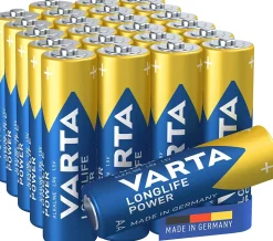 Pile alcaline AA (LR6) Varta Long-life Power, lot de 24