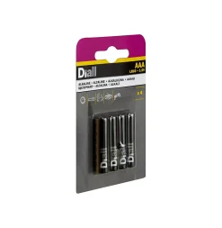 Pile alcaline AAA (LR03) Diall, lot de 4
