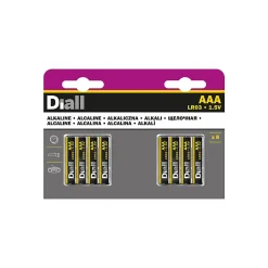 Pile alcaline AAA (LR03) Diall, lot de 8