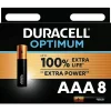 Pile alcaline AAA (LR03) Duracell Optimum, lot de 8