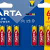 Pile alcaline AAA (LR03) Varta Max Tech, lot de 6 + 2 gratuites