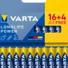 Pile alcaline AAA LR3 Varta Longlife Power, lot de 20