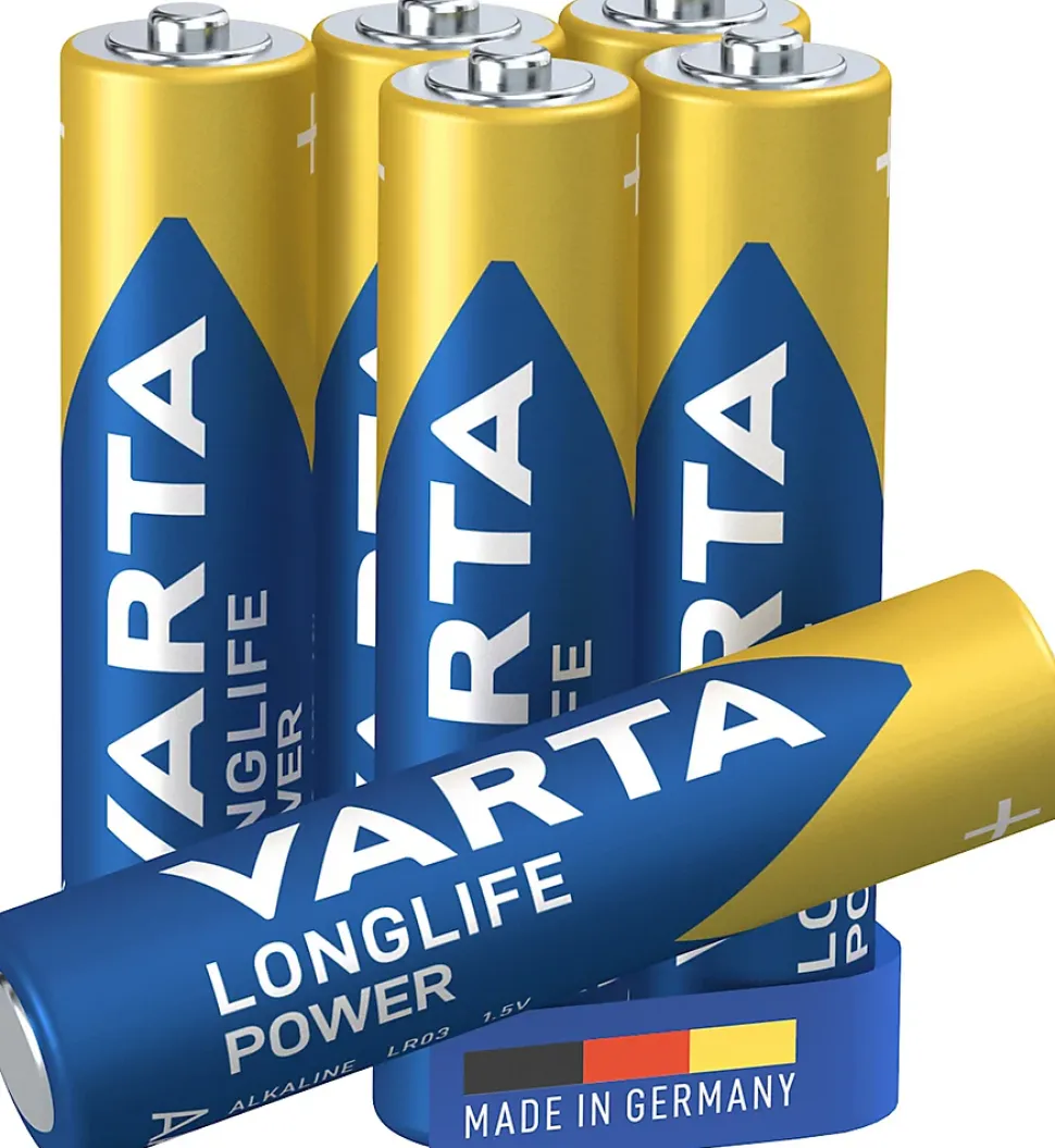 Pile alcaline AAA (LR03) Varta Long-life Power, lot de 6