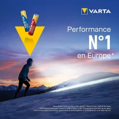 Pile alcaline AAA (LR03) Varta Long-life Power D, lot de 4