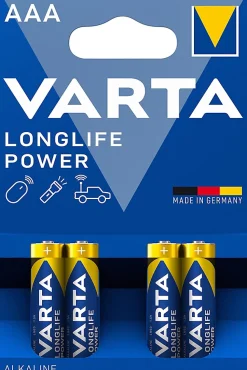 Pile alcaline AAA (LR03) Varta Long-life Power D, lot de 4