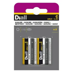 Pile alcaline C (LR14) Diall, lot de 2