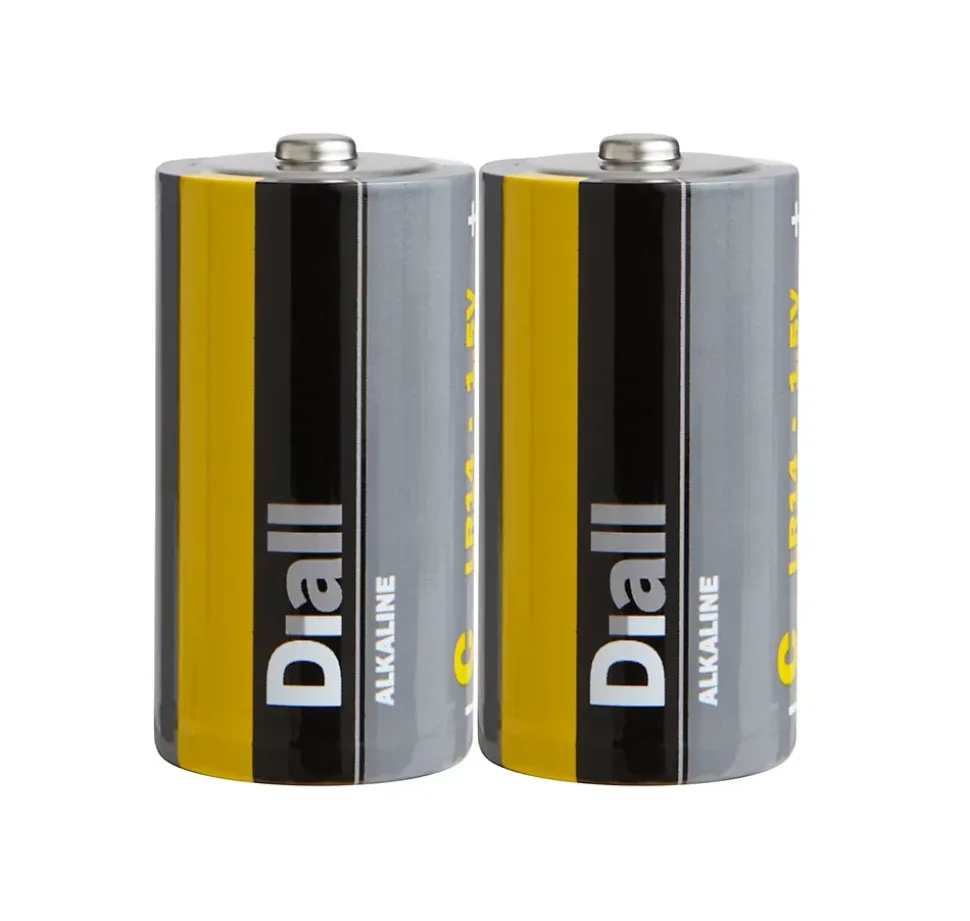 Pile alcaline C (LR14) Diall, lot de 2