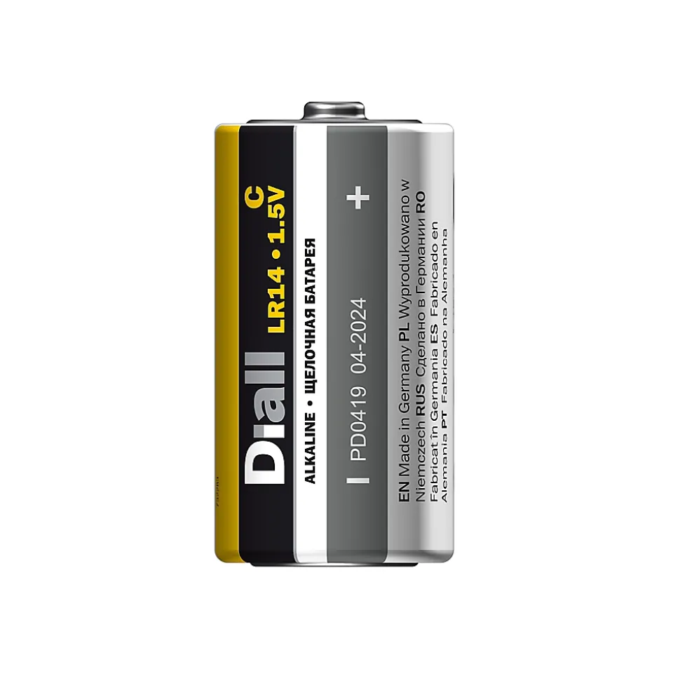 Pile alcaline C (LR14) Diall, lot de 2