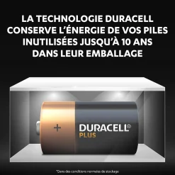 Pile alcaline C (LR14) Duracell Plus, lot de 2