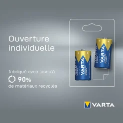 Pile alcaline C (LR14) Varta Long-life Power D, lot de 2