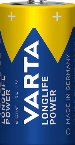 Pile alcaline C (LR14) Varta Long-life Power D, lot de 2