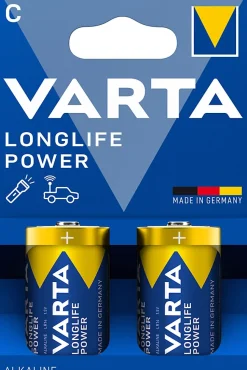 Pile alcaline C LR14 Varta Longlife Power, lot de 2