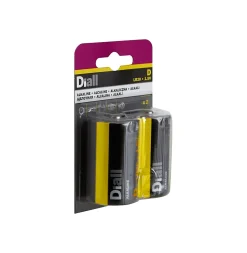 Pile alcaline D (LR20) Diall, lot de 2