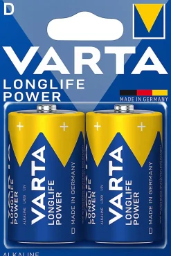 Pile alcaline D (LR20) Varta Long-life Power D, lot de 2