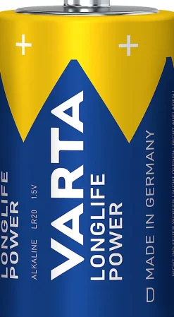 Pile alcaline D (LR20) Varta Long-life Power D, lot de 2