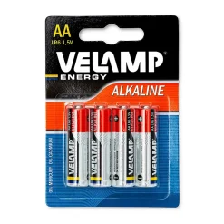 Pile alcaline, LR6 AA, 1,5 V - blister de 4