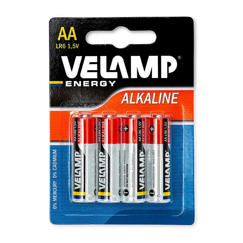 Pile alcaline, LR6 AA, 1,5 V - blister de 4