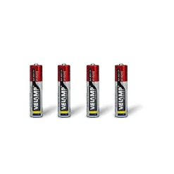 Pile alcaline mini stylet LR03 AAA, 1,5V - Blister de 4