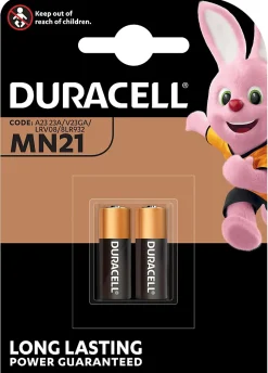 Pile alcaline MN21 Duracell, lot de 2