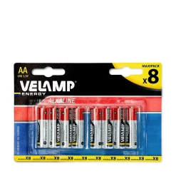 Pile alcaline STILO LR6 AA 1,5V - Blister de 8