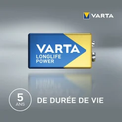 Pile alcaline 9V (PP3) Varta Long-life Power