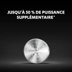 Pile au lithium CR2016 Duracell, lot de 4