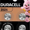 Pile au lithium CR2025 Duracell, lot de 4