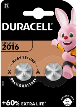 Pile au lithium CR2016 Duracell, lot de 2