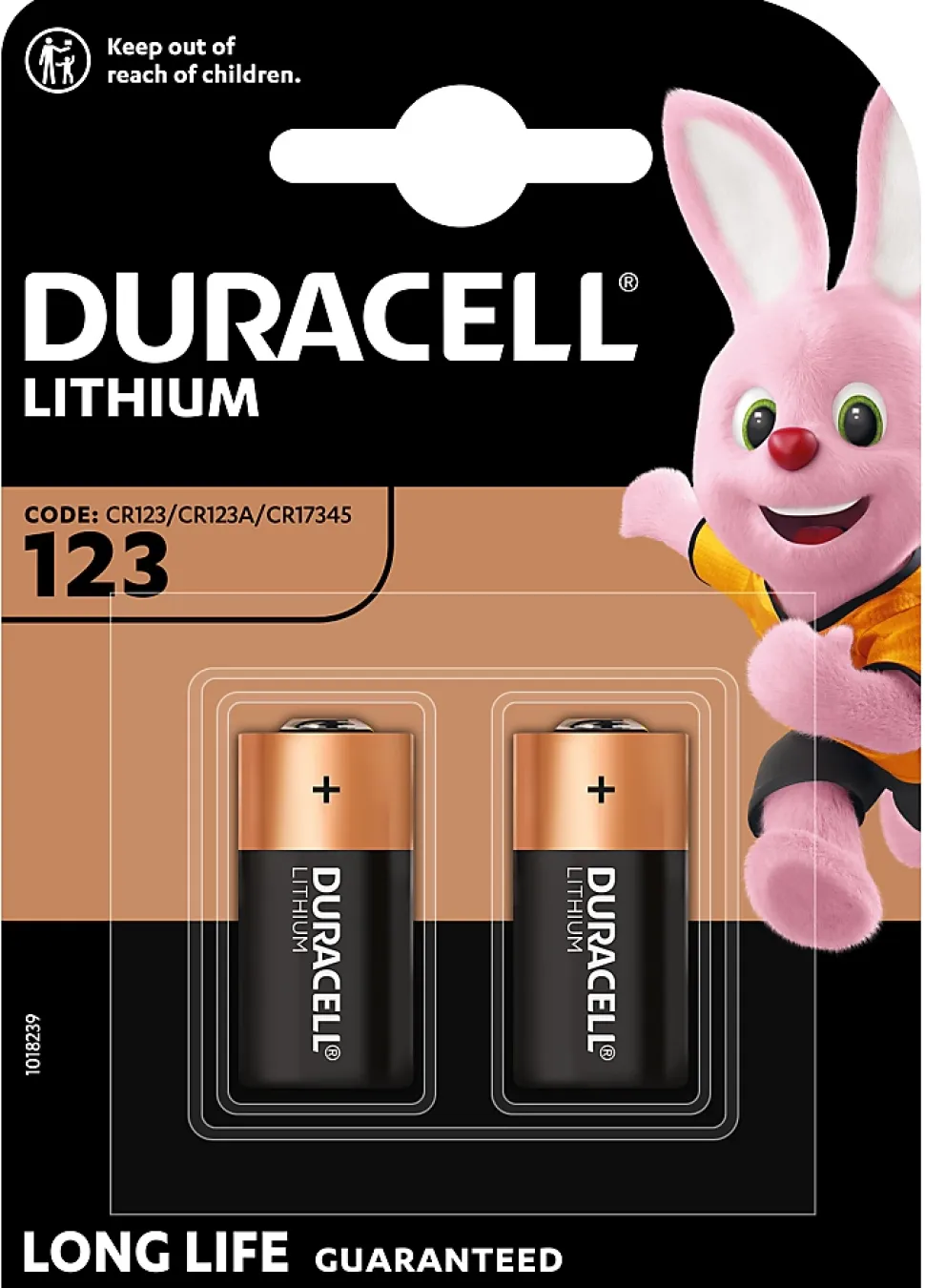Pile au lithium CR123 Duracell, lot de 2