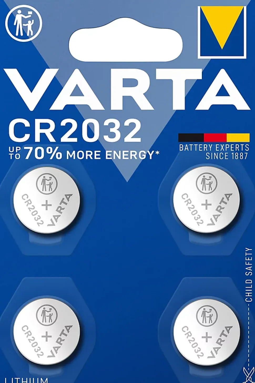 Pile au lithium CR2032 Varta, lot de 4