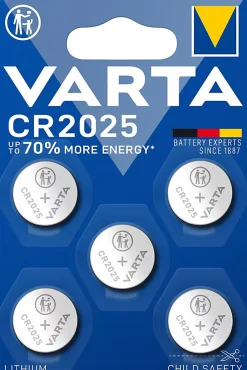 Pile au lithium CR2025 Varta, lot de 5