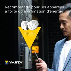 Pile au lithium CR2016 Varta, lot de 2