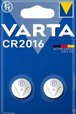 Pile au lithium CR2016 Varta, lot de 2