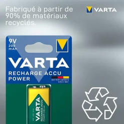 Pile rechargeable Ni-MH 9V (PP3) Varta