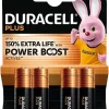 Piles alcaline AA LR6 Duracell Plus Powerboost - lot de 4