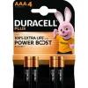 Piles alcaline AAA LR3 Duracell Plus Powerboost - lot de 4