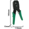 Pince à sertir 3 en 1. Pour connecteurs RJ45, RJ11, RJ12. Vert