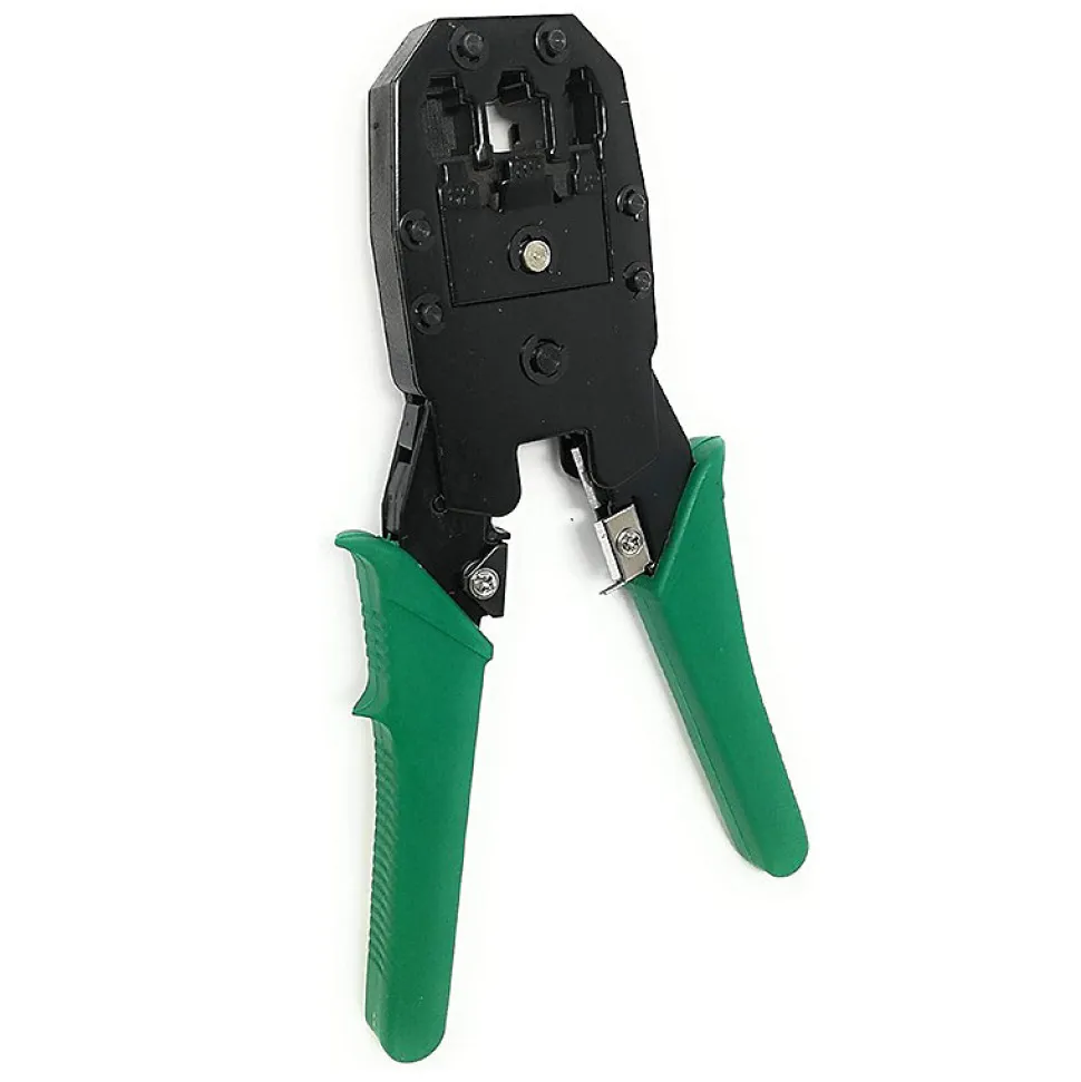 Pince à sertir 3 en 1. Pour connecteurs RJ45, RJ11, RJ12. Vert