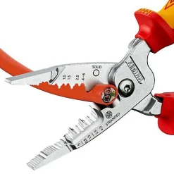 Pince électrique 5 en 1 métrique KINPEX 13 76 200 ME, dénudage coupe torsion