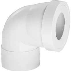 Pipe d'évacuation WC courte coudée femelle 90°