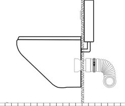 Pipe souple extensible MULTIBATI - Extensibilité: 320-670 mm - diam : canalisation 100-110 mm