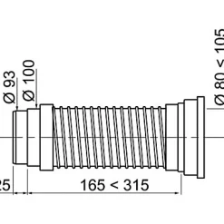 Pipe souple L. 380 mm Wirquin Plastique