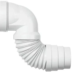 Pipe WC flexible coudée extensible 230 à 390 mm Wirquin