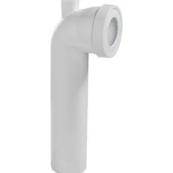 Pipe WC longue coudée mâle avec piquage femelle Ø40 mm