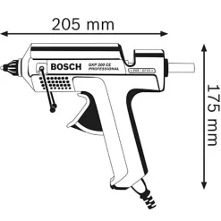 Pistolet à colle BOSCH GKP 200 CE Professional - 0601950703, 500 W, câble amovible 3,5 m