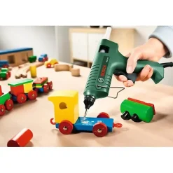 Pistolet à colle BOSCH PKP 18 E Gluey Evergreen - 500 W, câble amovible, LED, coffret de transport