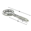Piton Bois 6X60 Filetée sur 36 Longueur total 90 Oeil 18 Inox A2 - 1 pièce