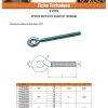 Piton Métaux M8X30 Diamètre Oeil 10 à 12 Acier zingué - 10 pièces